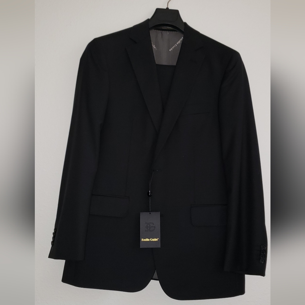 Suit Men Emilio Guido Size 38 100% wool Couture